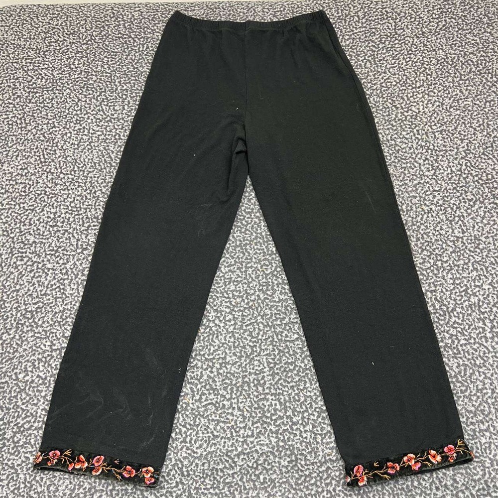 Pictures Pull On‎ Pants Women 29 Black Floral Straight Leg Outdoor Adult